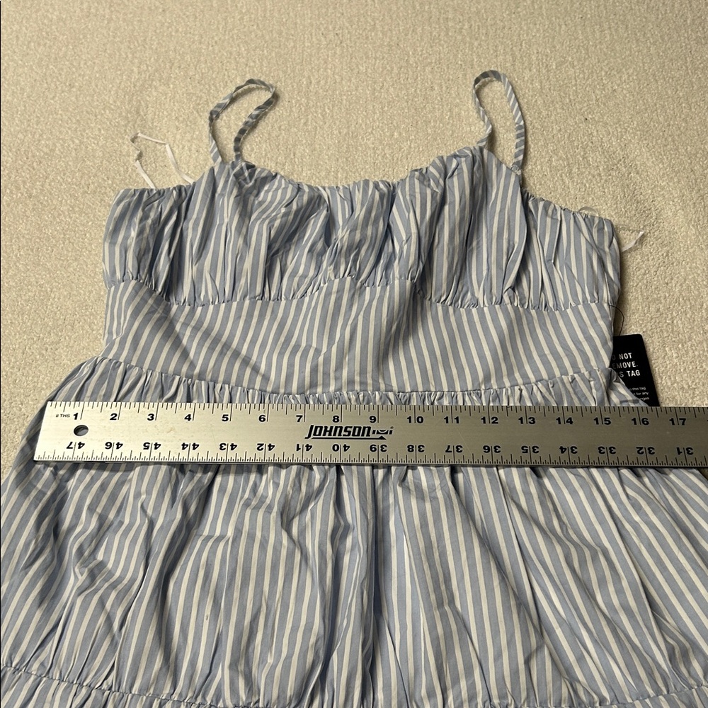 Express Blue and White Striped Mini Dress - Picture 4 of 5